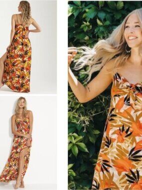 BILLABONG MAXI FLORAL SUMMER DRESS SIZE SMALL